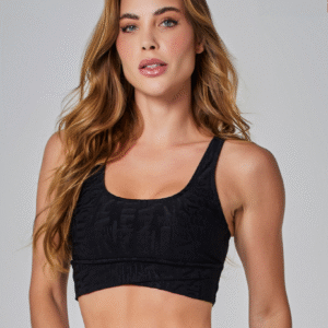 Top corte v negro